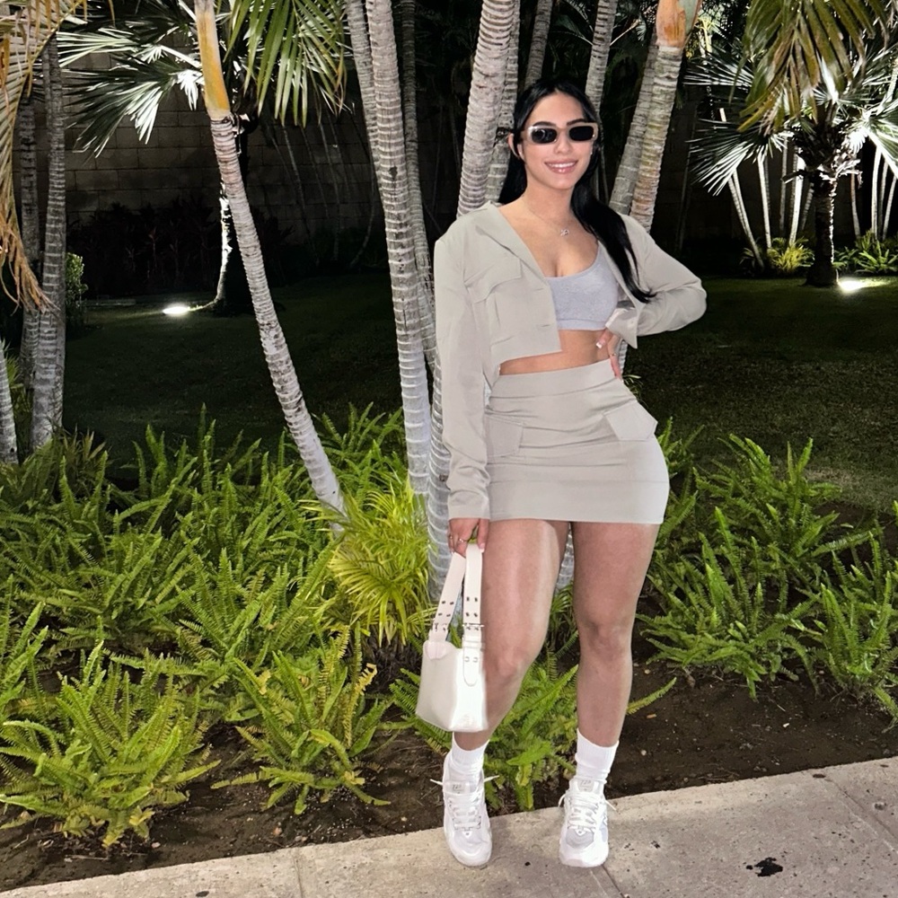 2 piece khaki set